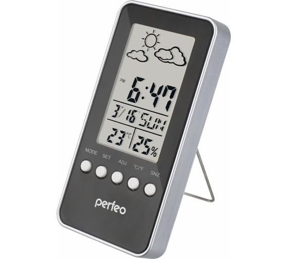 Изображение товара Часы-метеостанция PERFEO Window PF-S002A черный 30 013 229