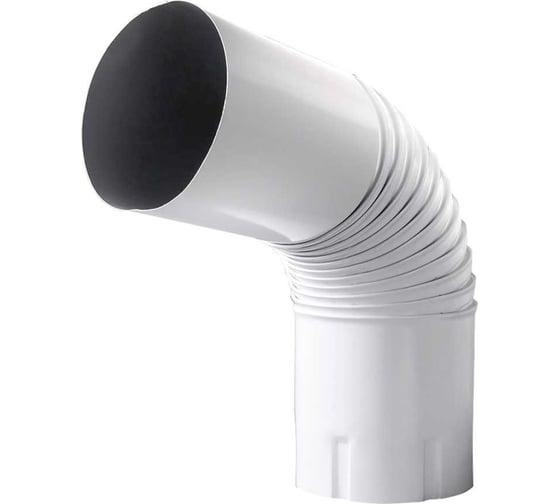 Изображение товара Колено трубы NIKA ПРОЕКТ круглое, D150 мм, RAL 9003 В0000034465