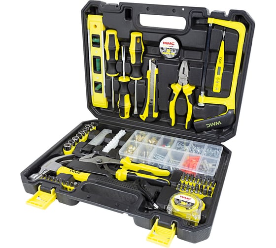 Изображение товара Набор инструментов WMC TOOLS 700 пр. 1/4" (6гр.)(5-13 мм, шарнирно-губцевый, биты, отвертки, расходник) WMC-20700(47911)