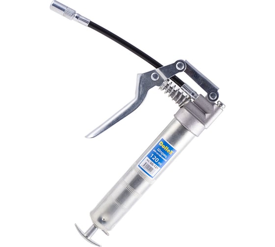 Изображение товара Пистолетный шприц для густой смазки плунжерный 120 мл для одной руки DolleX GG-121