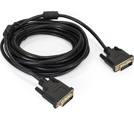 Изображение товара Кабель ExeGate DVI dual link EX-CC-DVI2F-5.0 25M 25M, 5м, 2 фильтра, позолоченные контакты 191096