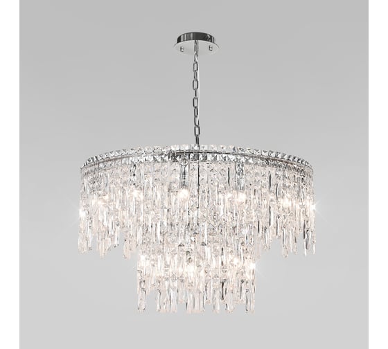 Изображение товара Подвесной светильник Eurosvet с прозрачным хрусталем 60160 хром a065324