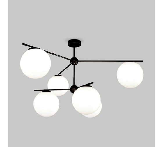 Изображение товара Потолочный светильник Eurosvet со стеклянными плафонами 60147/6 черный a063852