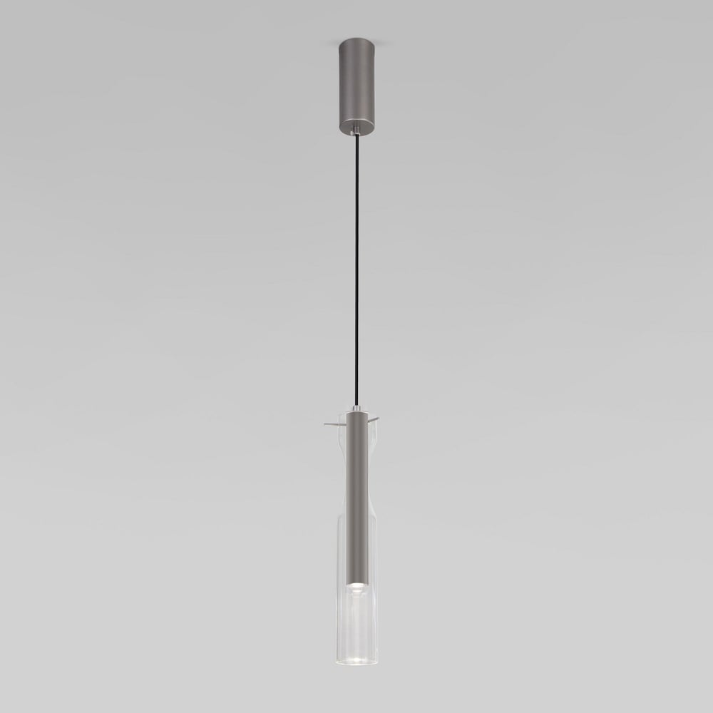 Изображение товара Подвесной светильник Eurosvet led 50254/1 арт-деко стеклянный графит 5 Вт