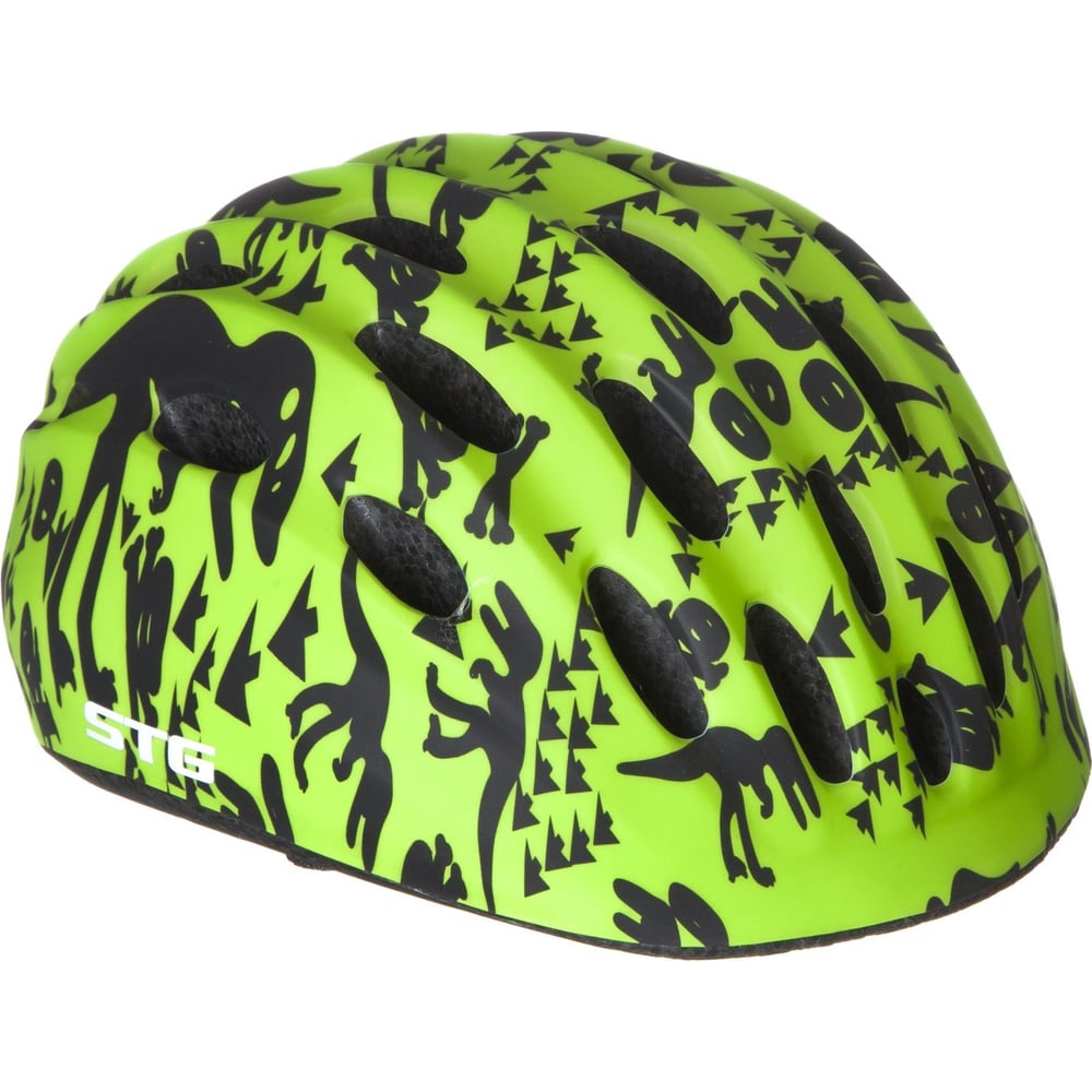 Изображение товара Шлем STG модель HB10, размер XS(44-48) см, черный/зеленый, с фиксированной застежкой Х98561