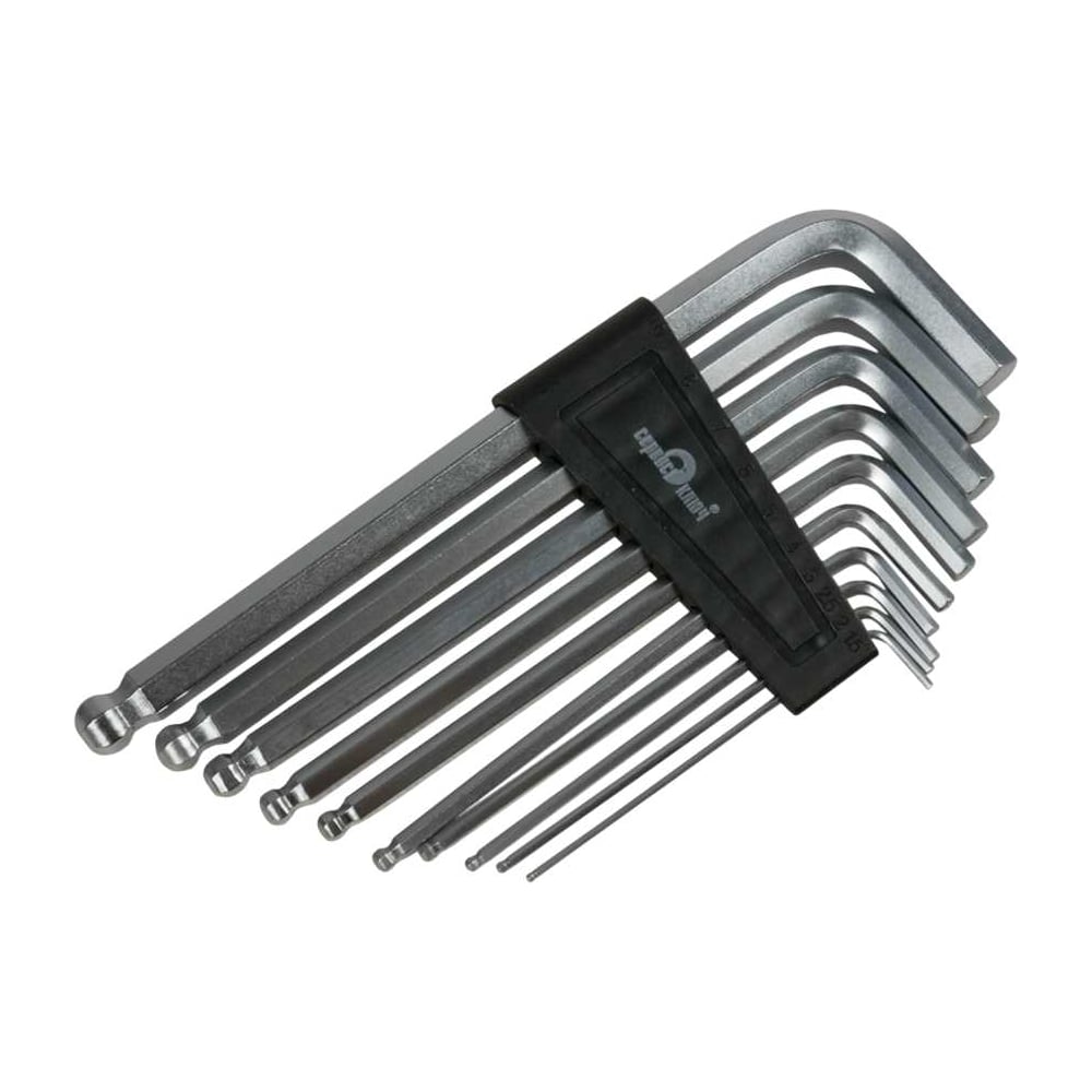 Изображение товара Набор шестигранников PROFFI 76402 10 предметов CrV угловой шаровое покрытие