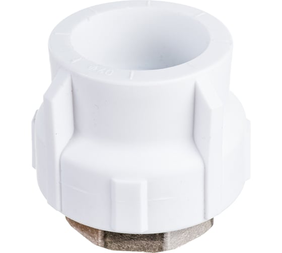 Изображение товара Комбинированная муфта Политэк внутренняя резьба ПП 40x1 1/4 9100040114