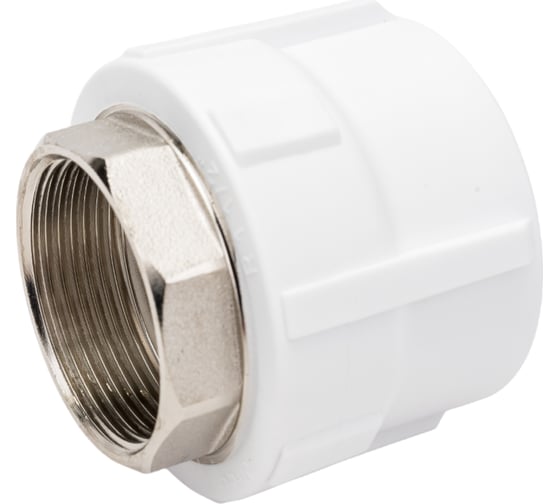 Изображение товара Комбинированная муфта Политэк внутренняя резьба ПП 50x1 1/2 9100050112