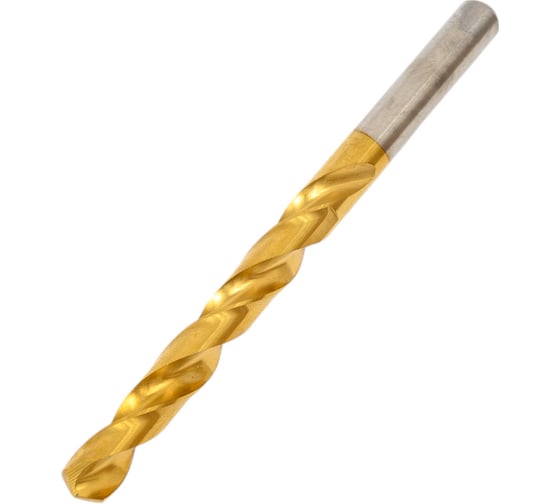 Изображение товара Сверло спиральное по металлу 10 мм, ц/х, DIN338, HSS-TiN Modern T D030.0100C