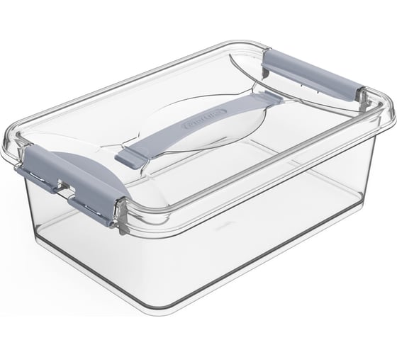 Изображение товара Контейнер Martika с защелками и ручкой, 6 л, клик, прозрачный С272ПРО