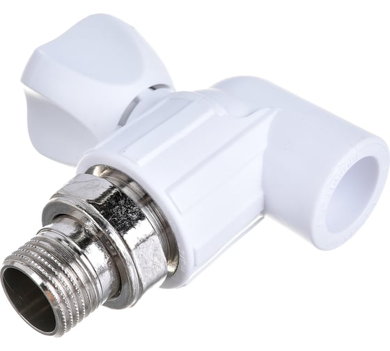 Изображение товара Шаровой кран для радиатора Политэк угловой ПП 20х1/2 американка 9910022012