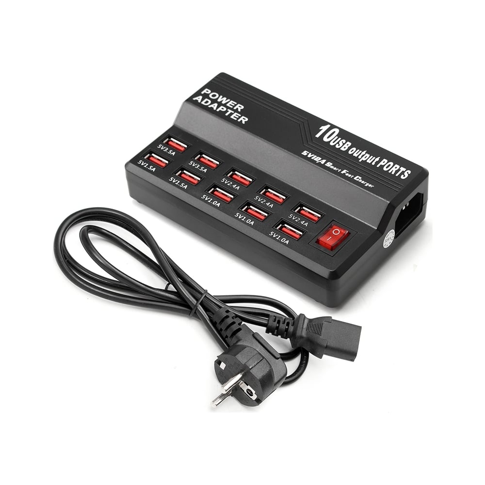Изображение товара Зарядное устройство PALMEXX на 10 USB портов 60 Вт модель PX/PA-10USB-12A