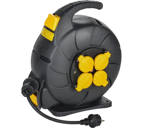 Изображение товара Удлинитель IEK Twist катушка ук15 2p+pe/15м, 3x1,5мм2, КГ, автосмотка, ip44 TW-KP27-16-04-15-44