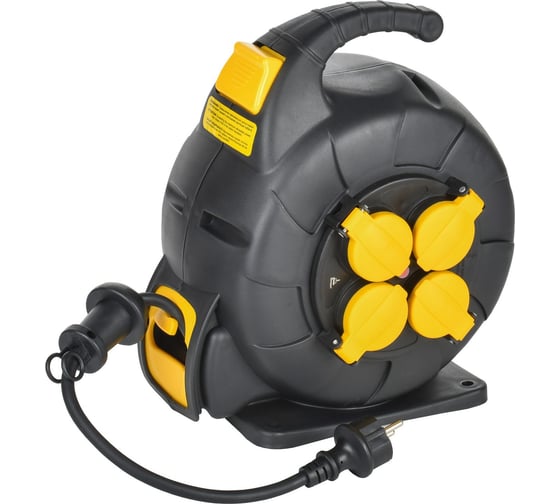 Изображение товара Удлинитель IEK Twist катушка ук10 2p+pe/10м, 3x1,5мм2, КГ, автосмотка, ip44 TW-KP27-16-04-10-44