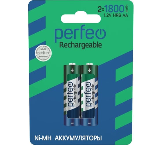 Изображение товара Аккумулятор PERFEO AA1800mAh 2 шт блистер 30 007 012