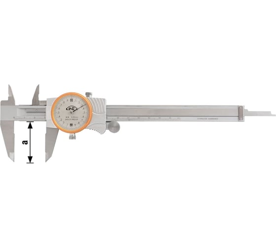 Изображение товара Стрелочный штангенциркуль Kinex (K-MET) DIN 862 200/45 мм, 0,02 мм 6013-02-200
