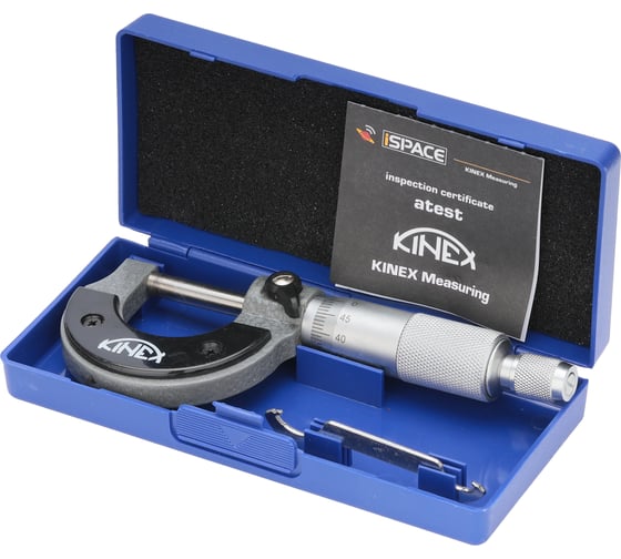 Изображение товара Внешний микрометр Kinex (K-MET) 0-25 мм, 0,01 мм, DIN 863 7002