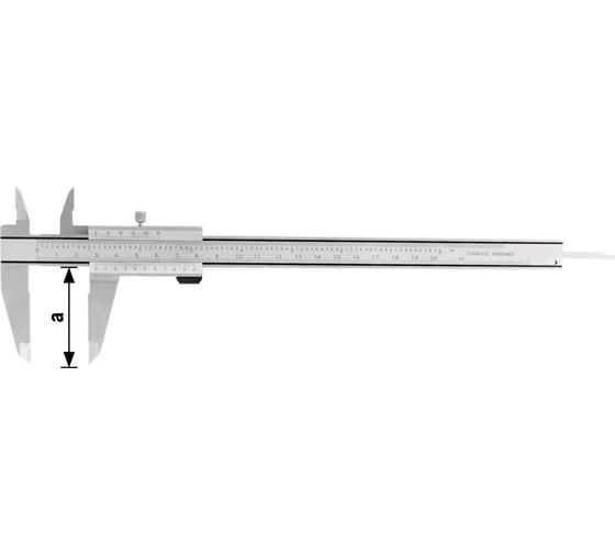 Изображение товара Усиленный штангенциркуль Kinex (K-MET) 200/50 мм, 0,02 мм, винтовой фикс. 6000-02-200