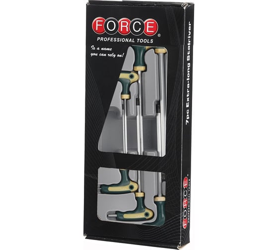 Изображение товара Набор Г-образных шестигранных ключей с шаром в ложементе 6 предметов FORCE 50637