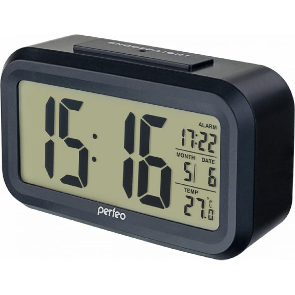 Часы-будильник Perfeo часы наручные электронные d 4 9 см будильник каледарь ремешок силикон синие