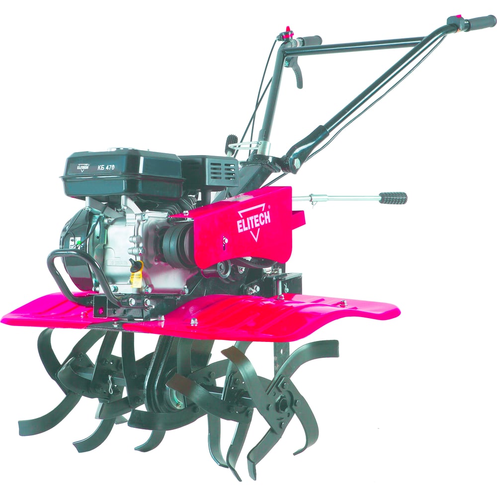 Изображение товара Мотоблок Elitech КБ 470М3 196121 бензиновый мощный с шириной вспашки 77 см