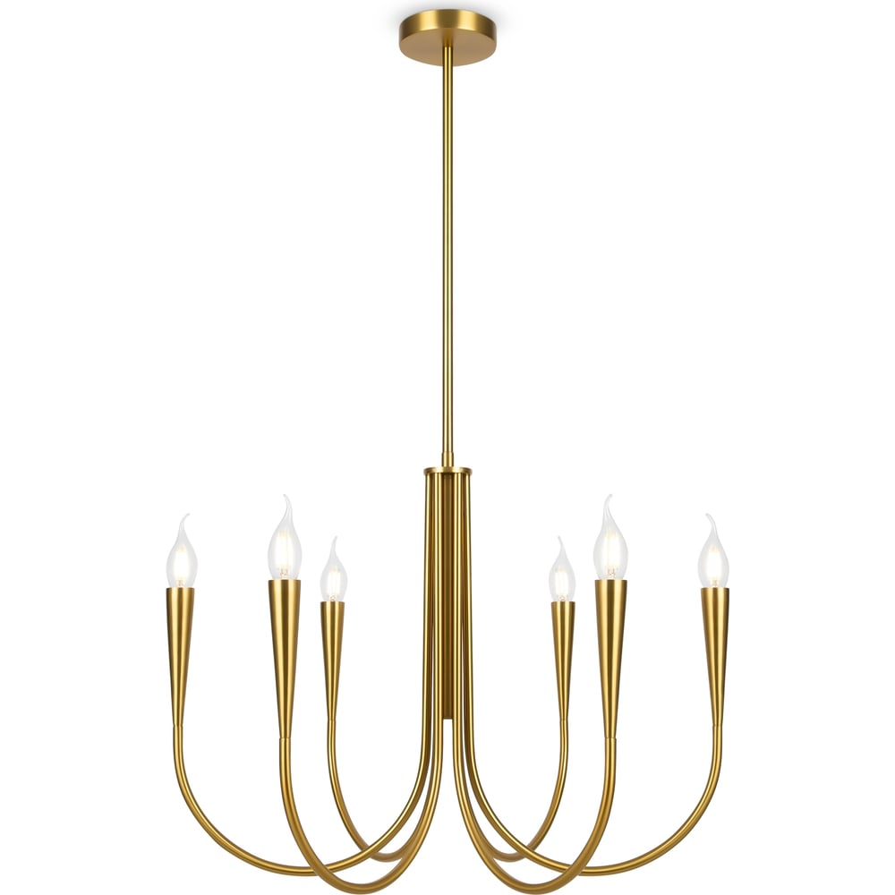 Изображение товара Подвесной светильник Freya branches 6хE14x40W металла латунь модерн