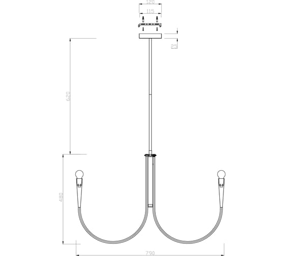 Изображение товара Подвесной светильник Freya branches 8хe14x40w металл никель FR5253PL-08N