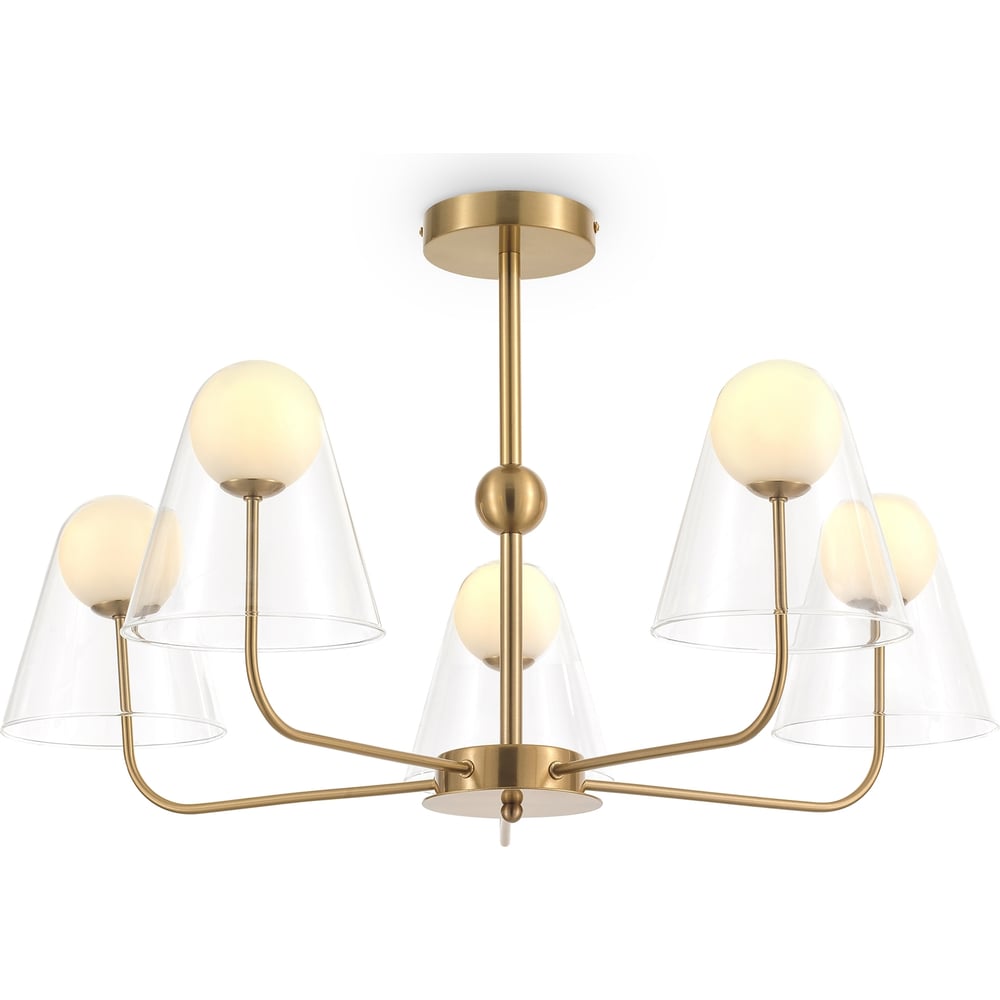 Изображение товара Подвесной светильник Freya doublety 5xG9 40W латунь modern