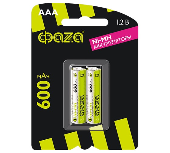Изображение товара Аккумулятор ФАZА размера AAA/HR03 1.2В 600мАч Ni-MH BL-2 5002852