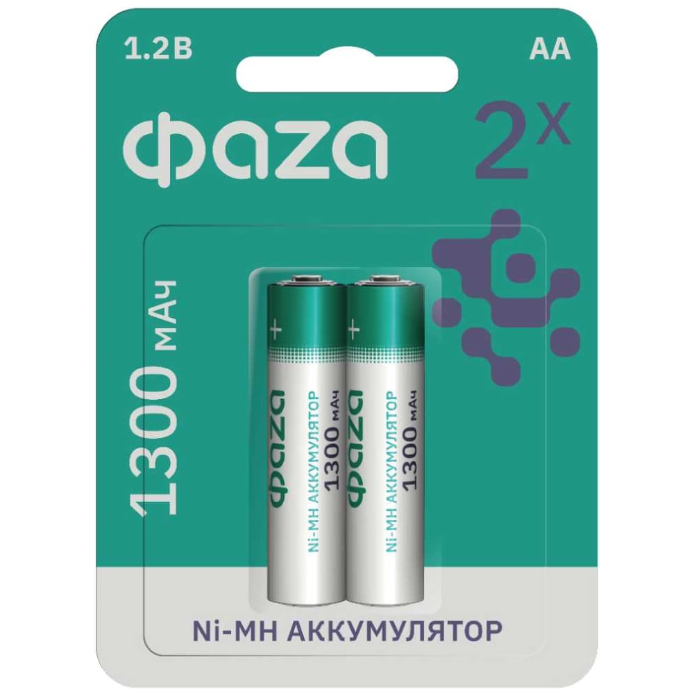 Изображение товара Аккумулятор ФАZА размера AA/HR6 1.2В 1300мАч Ni-MH BL-2 5002944 Изображение товара Аккумулятор ФАZА размера AA/HR6 1.2В 1300мАч Ni-MH BL-2 5002944