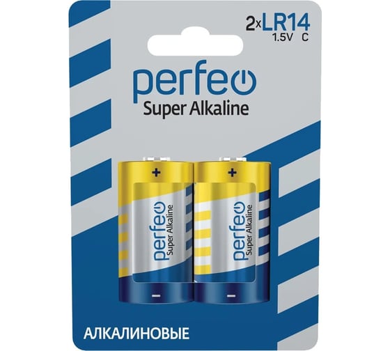 Изображение товара Алкалиновая батарейка PERFEO LR14 2 шт блистер 30 005 159