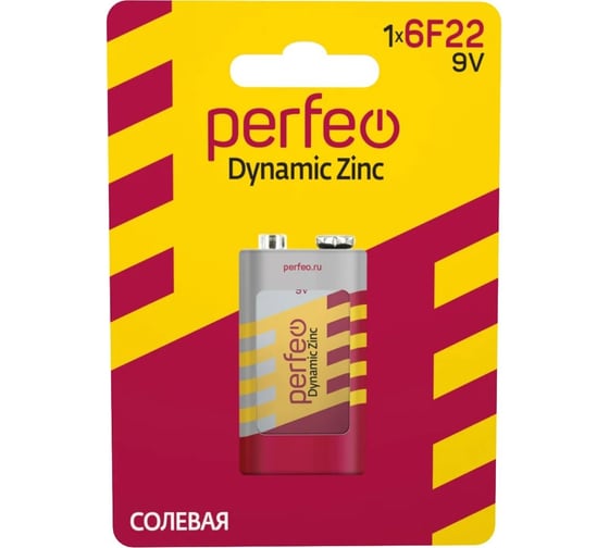 Изображение товара Батарейка PERFEO 6F22 1 шт блистер 30 009 802