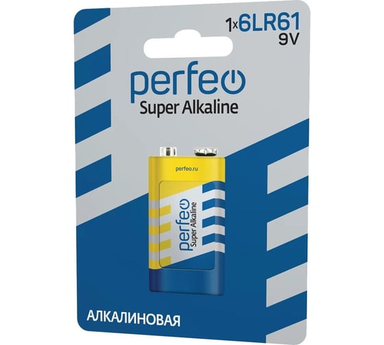 Изображение товара Батарейка PERFEO 6LR61 1 шт блистер 30 005 310