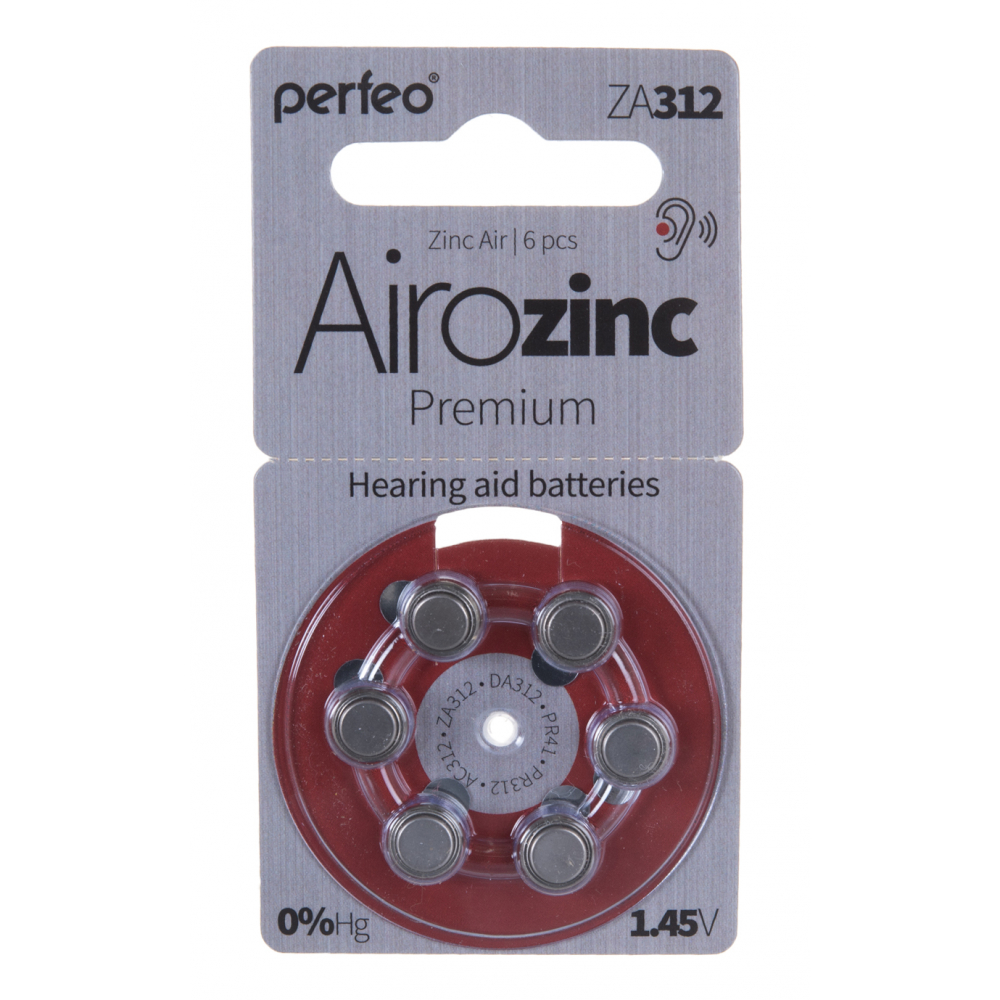 Батарейка для слуховых аппаратов Perfeo