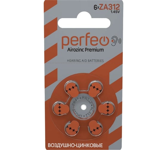 Изображение товара Батарейка для слуховых аппаратов PERFEO ZA312 6 шт блистер 30 010 662