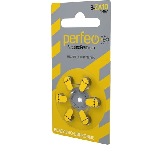 Изображение товара Батарейка для слуховых аппаратов PERFEO ZA10 6 шт блистер 30 010 660