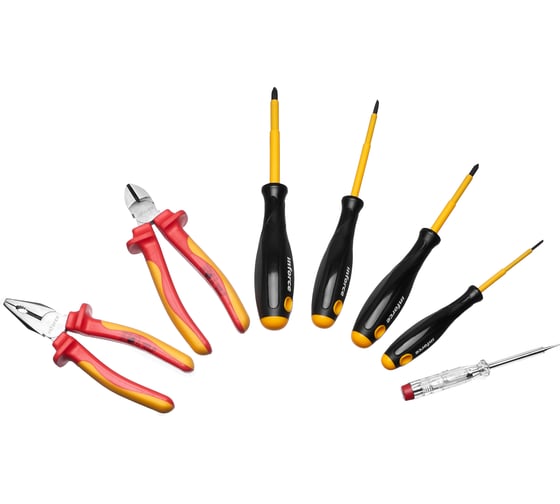 Изображение товара Набор профессиональных диэлектрических инструментов Inforce 7 предметов 06-07-54