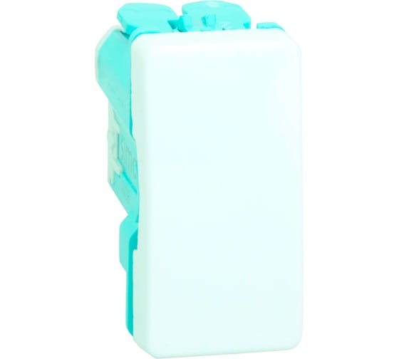 Изображение товара Одноклавишный проходной выключатель Simon 10А, 250В, узкий модуль, S27, белый 27201-64