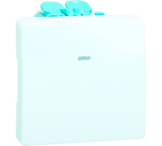 Изображение товара Одноклавишный проходной выключатель с подсветкой Simon 10А, 250В, S27, белый 27204-65