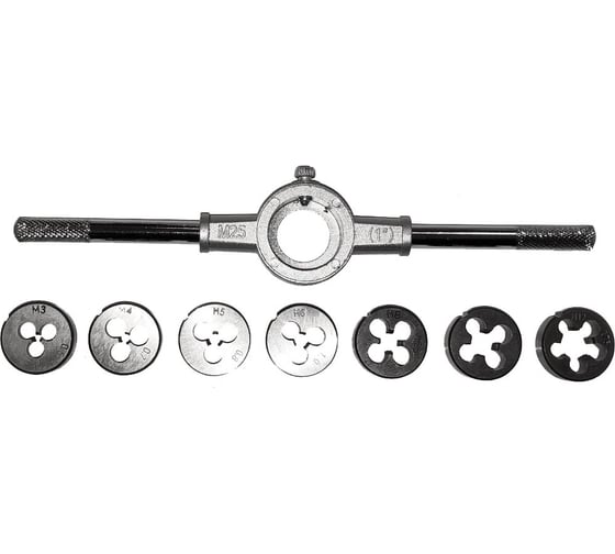 Изображение товара Набор метрических плашек с держателем SKRAB НС 008-2 8 предметов 33859