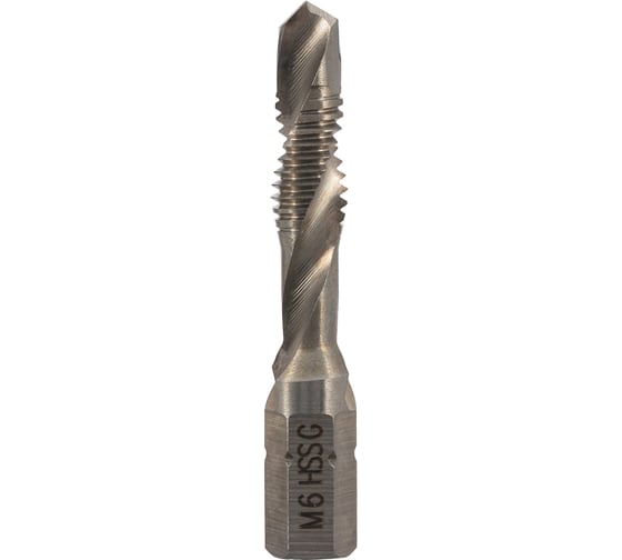 Изображение товара Метчик для шуруповерта 3 в 1 VOELKEL М6 шаг 1.0 мм HSS-G V67238