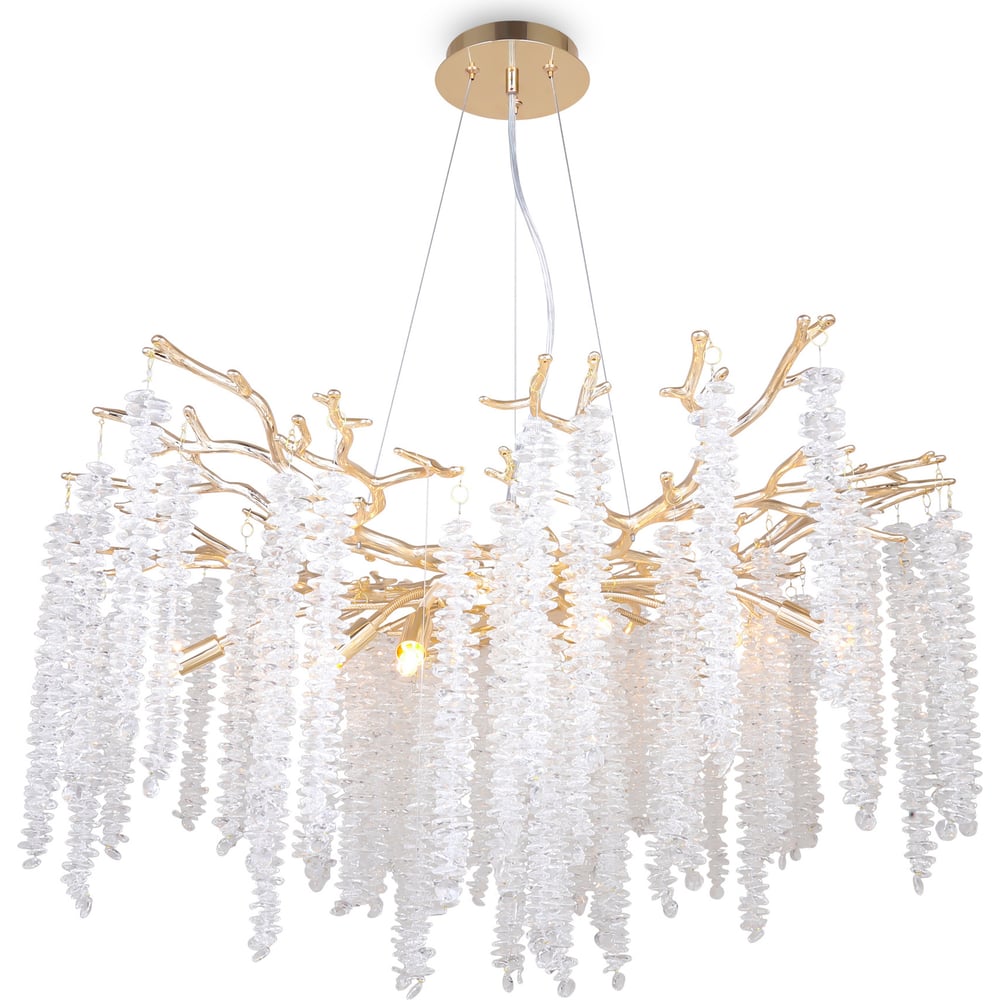 Изображение товара Подвесной светильник Freya mineral 10хG9 40W золото стиль модерн