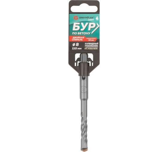 Изображение товара Бур по бетону Light SDS-Plus, 8x110 мм Greatflex 56-8110
