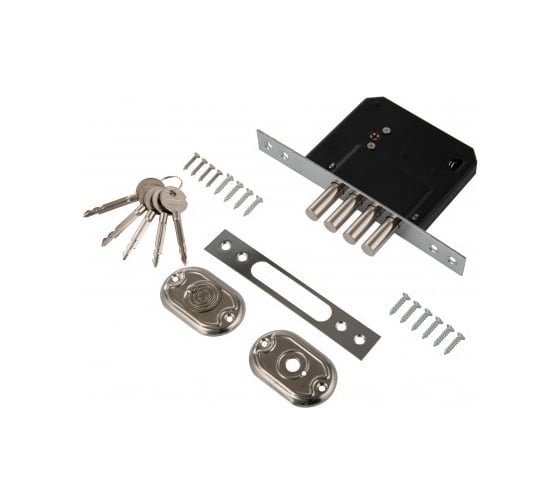 Изображение товара Врезной замок под крестовый ключ PALIDORE (5 ключей) l05-50 pc (хром блестящий) 98761297