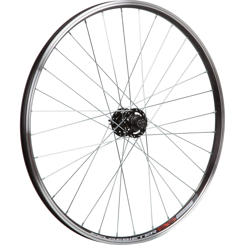 Изображение товара Переднее велосипедное колесо 26 дюймов с алюминиевым ободом и стальной втулкой