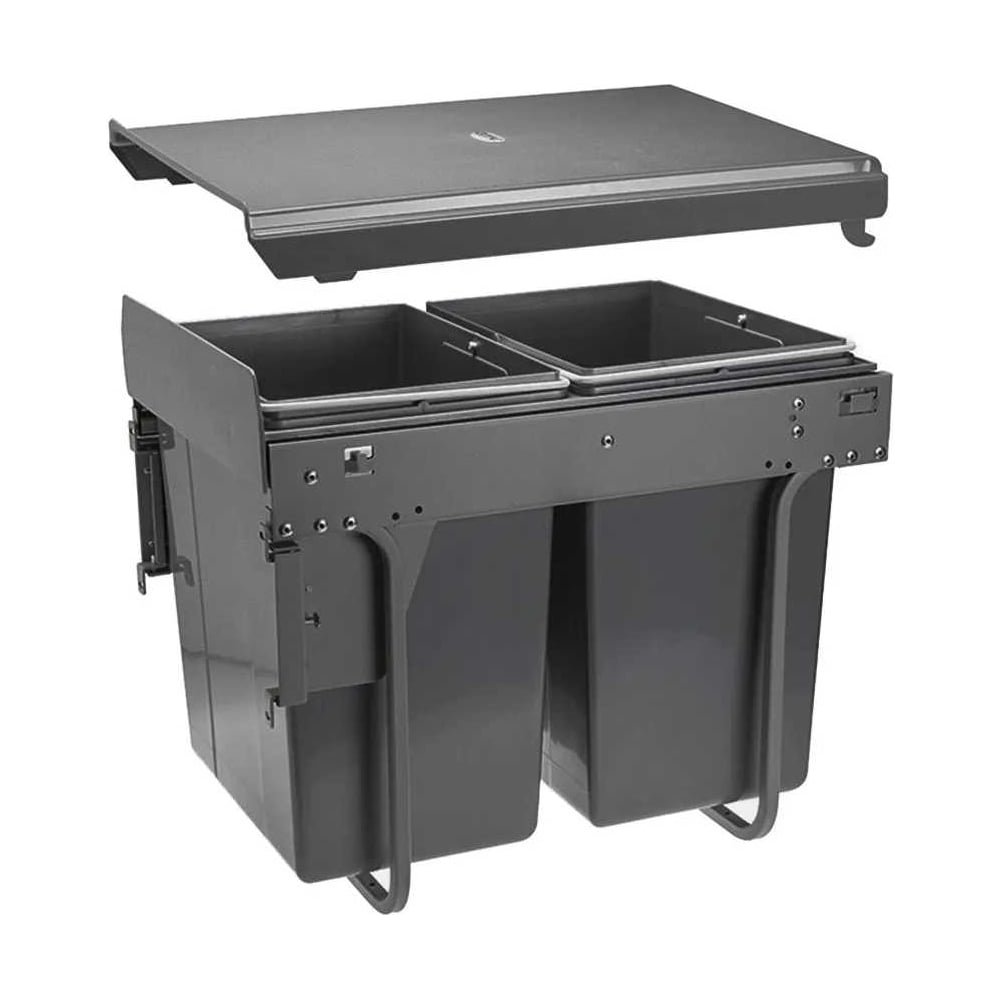 Изображение товара Сегрегатор для модуля 400 мм 2х20 л антрацит с креплением и доводчиком GTV