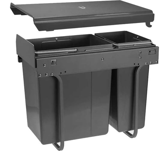 Изображение товара Сегрегатор для модуля 300 мм (20 л+10 л) антрацит, без крепления, с доводчиком GTV PB-45-002010-60A