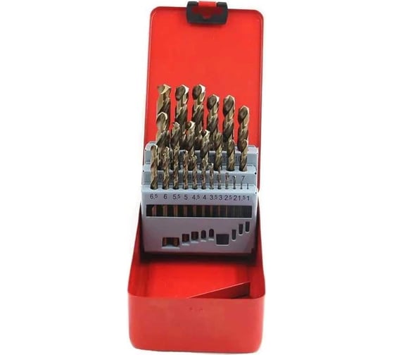 Изображение товара Сверла кобальтовые по металлу и нержавеющей стали набор 25 шт Genler 25103