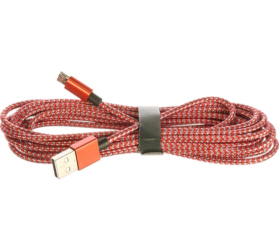 Изображение товара Кабель PERFEO USB2.0 A вилка - Micro USB вилка красно-белый длина 3 м. U4804 30 010 757