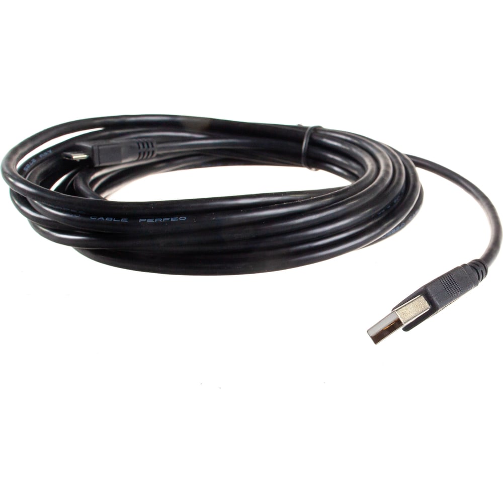 Изображение товара Кабель PERFEO USB2.0 A вилка - Micro USB, длина 5 метров, U4005